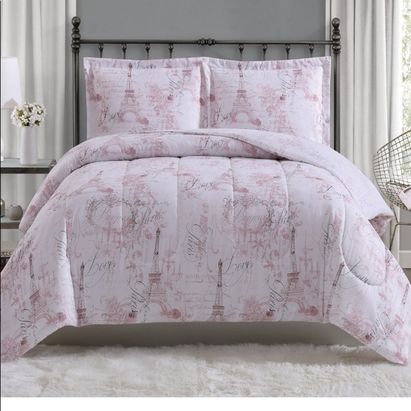 - Paris 3-Pc. King Comforter Mini Set, Color:Blush - Picture 4 of 7
